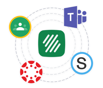 Flat for Education, подключённый к Google Classroom, Microsoft Teams, Canvas и Schoology