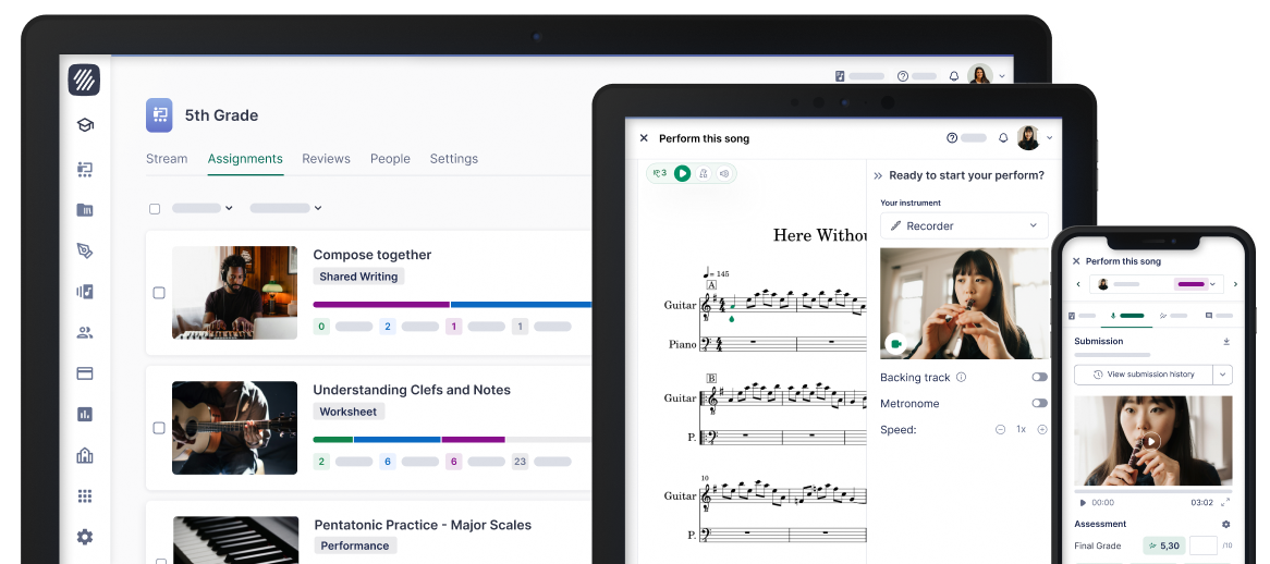 Collaborative music learning app from theory to composition - Flat for ...