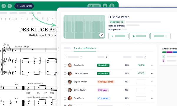 Atribua partituras em PDF a uma turma no Flat for Education