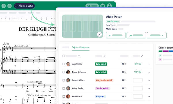 Flat for Education'da bir sınıfa PDF nota sayfaları atama
