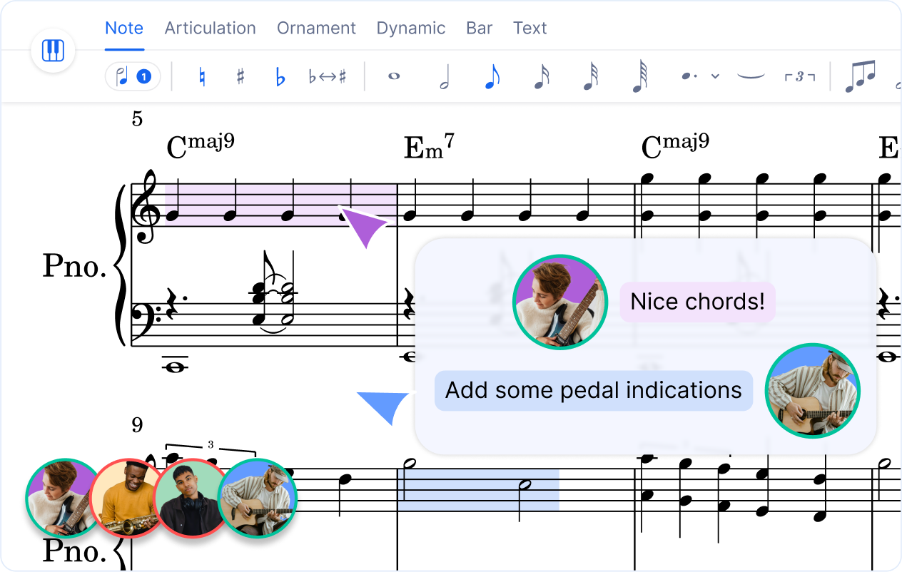 Real-time collaboration interface