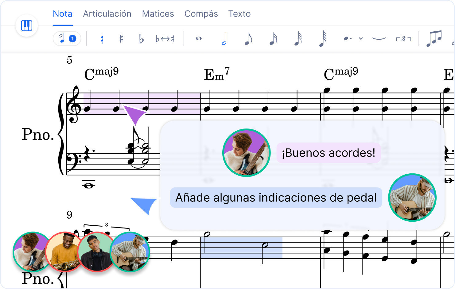 Real-time collaboration interface