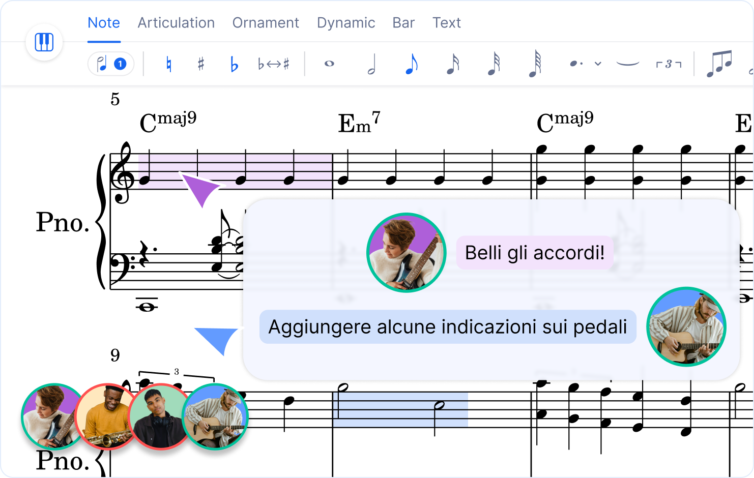 Real-time collaboration interface