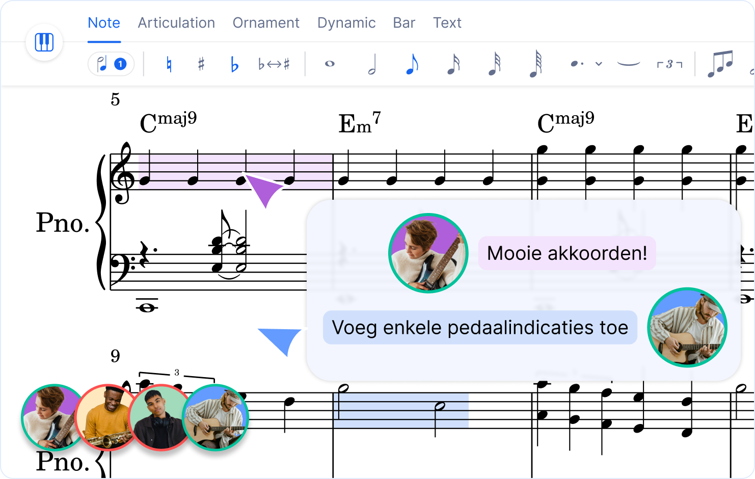 Real-time collaboration interface