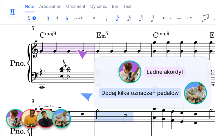 Real-time collaboration interface