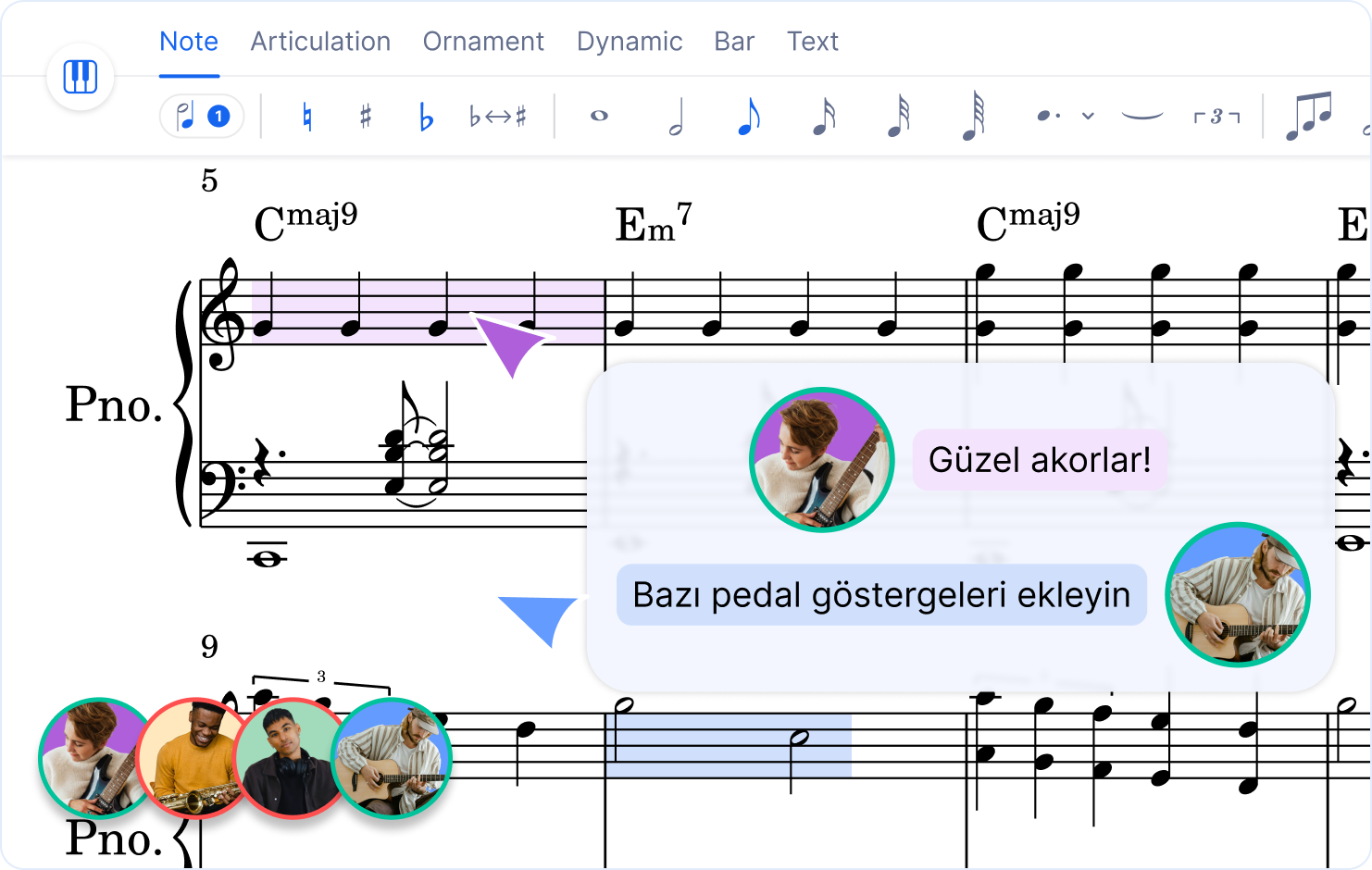 Real-time collaboration interface