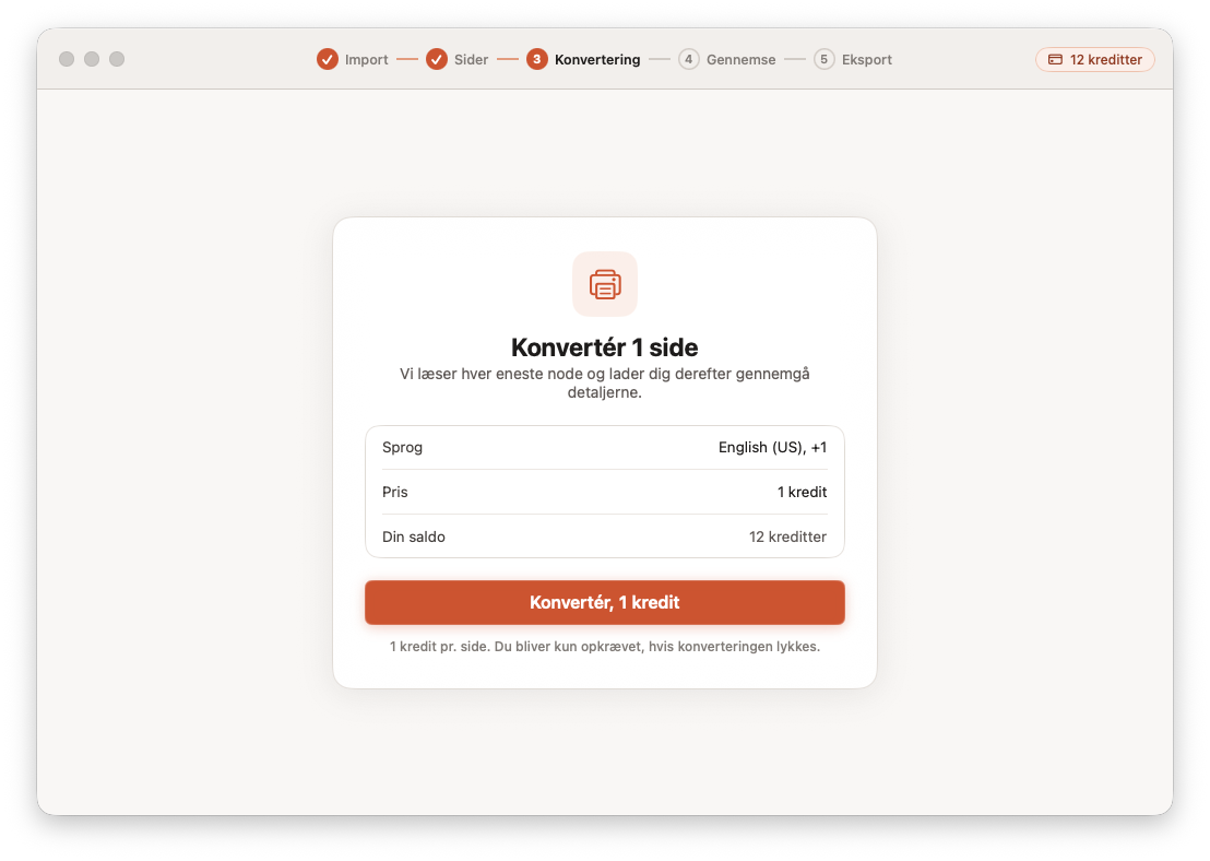 Opuscan til Mac konverterer en side til notation med Tutteos AI