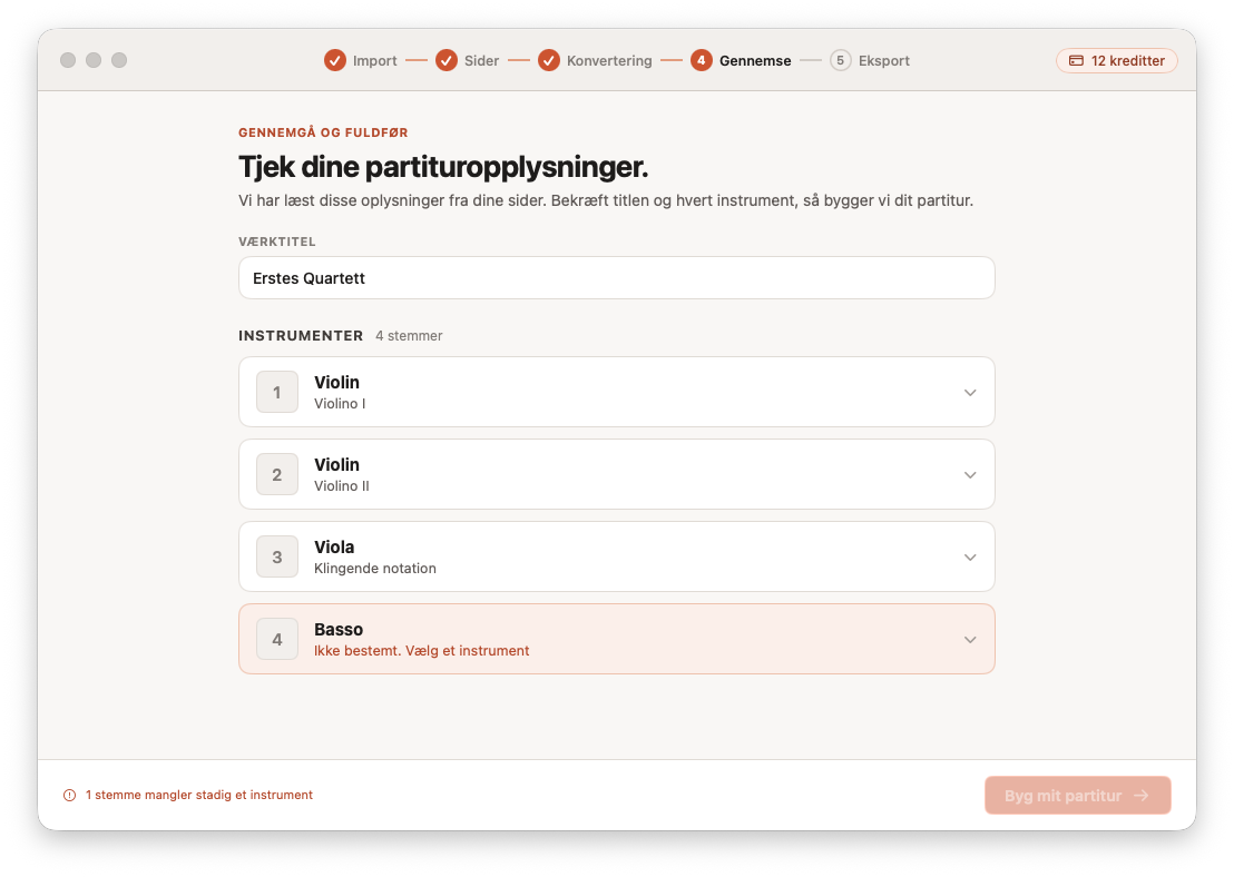 Gennemgang og rettelse af den konverterede node i Opuscan til Mac