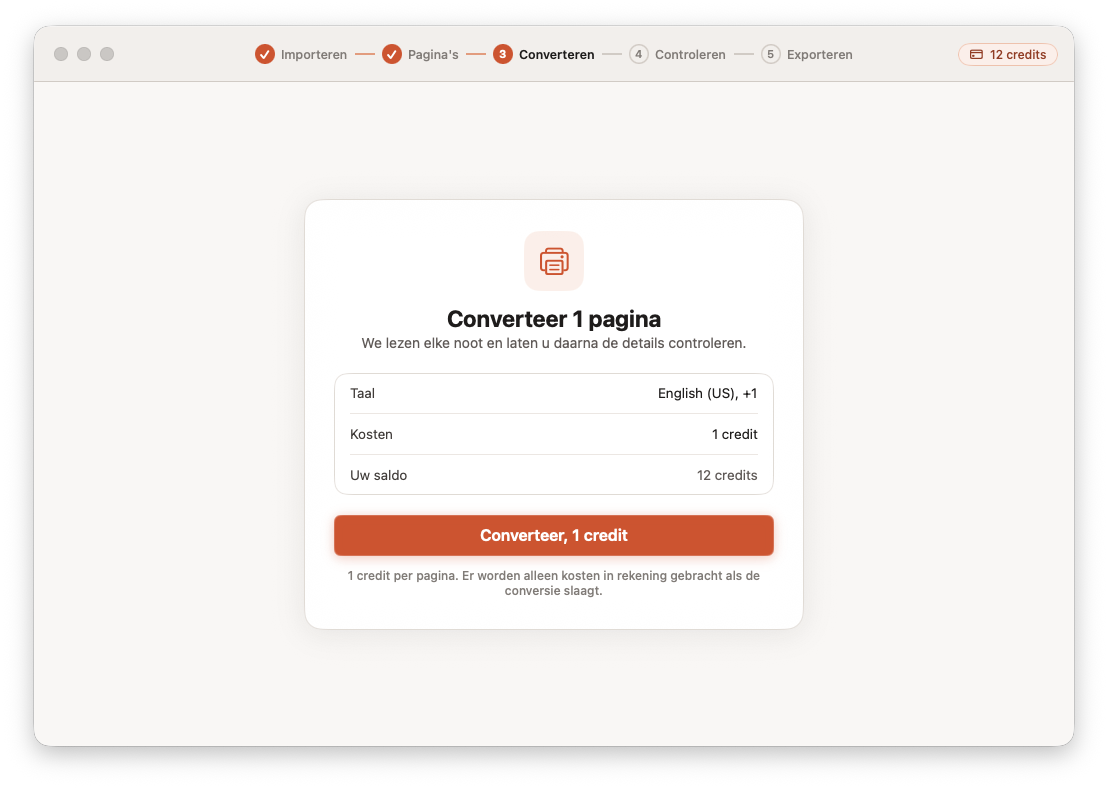 Opuscan voor Mac zet met Tutteo's AI een pagina om in notatie