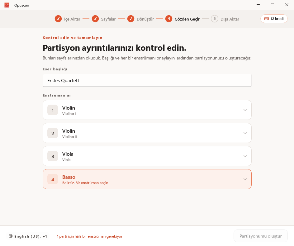 Dönüştürülen partisyon Windows için Opuscan'da incelenip düzeltiliyor